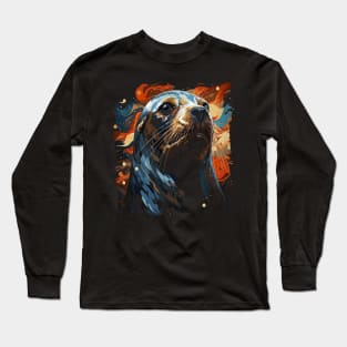 Patriotic Sea Lion Long Sleeve T-Shirt